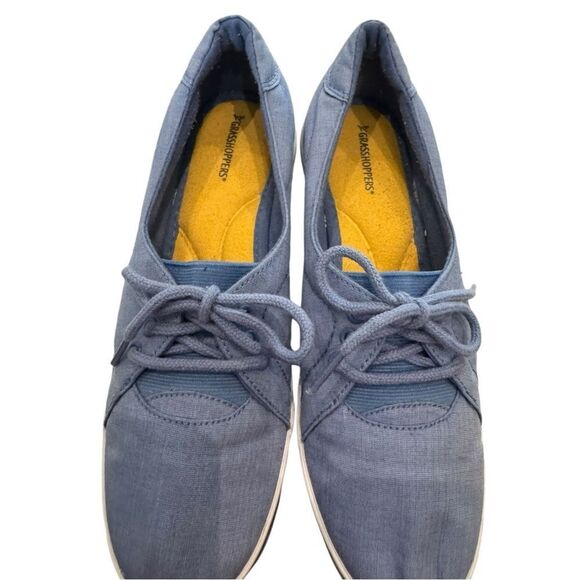 Grasshoppers CAMILLE Blue Canvas Comfort Lace Casual Shoes Sneakers 8 8N - Picture 6 of 7